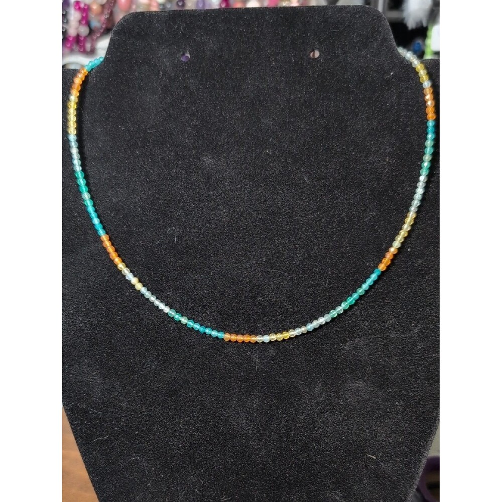 Handmade Dyed Agate Necklace